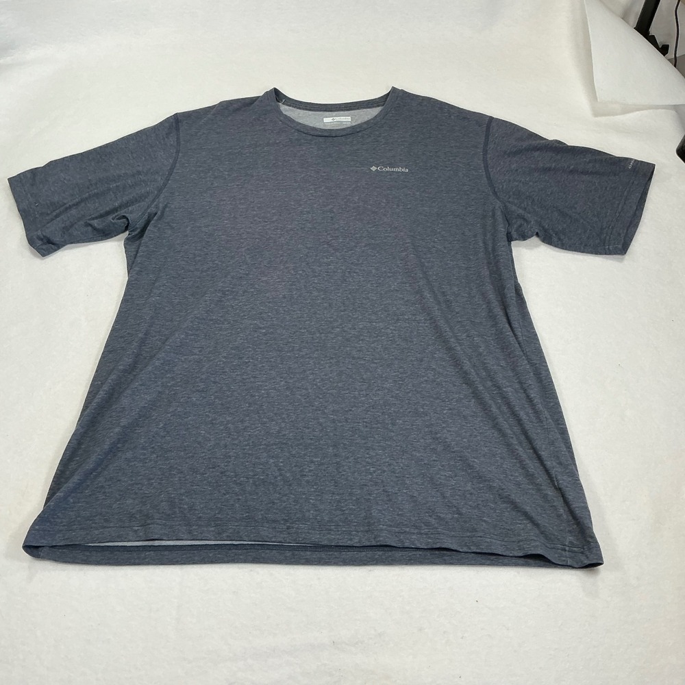 Columbia Mens 3XT Blue Heather Omni-Wick Short Sleeve T-Shirt AT6211